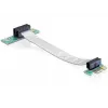Delock PCI Express x1 į x1 prailginimo plokštė su lanksčiu kabeliu, 13 cm, kairės orientacijos