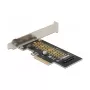 Delock PCI Express x4 plokštė į 1 x vidinį NVMe M.2 Key M 80 mm - žemo profilio formatas 90047