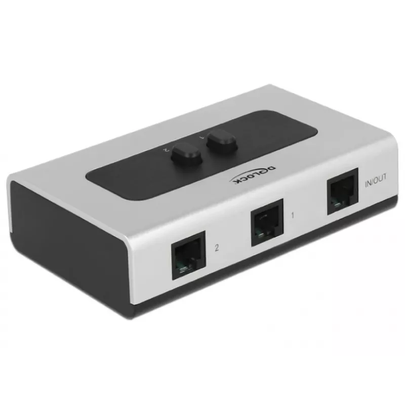 Delock RJ11 2-Port Manual Bidirectional Switch