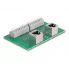 Delock RJ45 2 x moteriški į 2 x gnybtų blokas su mygtuku DIN bėgiui kampuotas (66995)