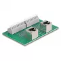 Delock RJ45 2 x moteriški į 2 x gnybtų blokas su mygtuku DIN bėgiui kampuotas (66995)