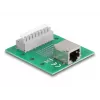 Delock RJ45 lizdas į gnybtų bloką su mygtuku DIN bėgiui 66992