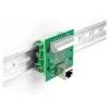 Delock RJ45 lizdas į gnybtų bloką su mygtuku DIN bėgiui kampuotas (66993)