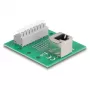 Delock RJ45 lizdas į gnybtų bloką su mygtuku DIN bėgiui kampuotas (66993)