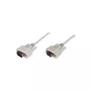 Delock RS-232 serijinis kabelis D-Sub9 vyriškas į moterišką 3 m smėlio spalvos 84289