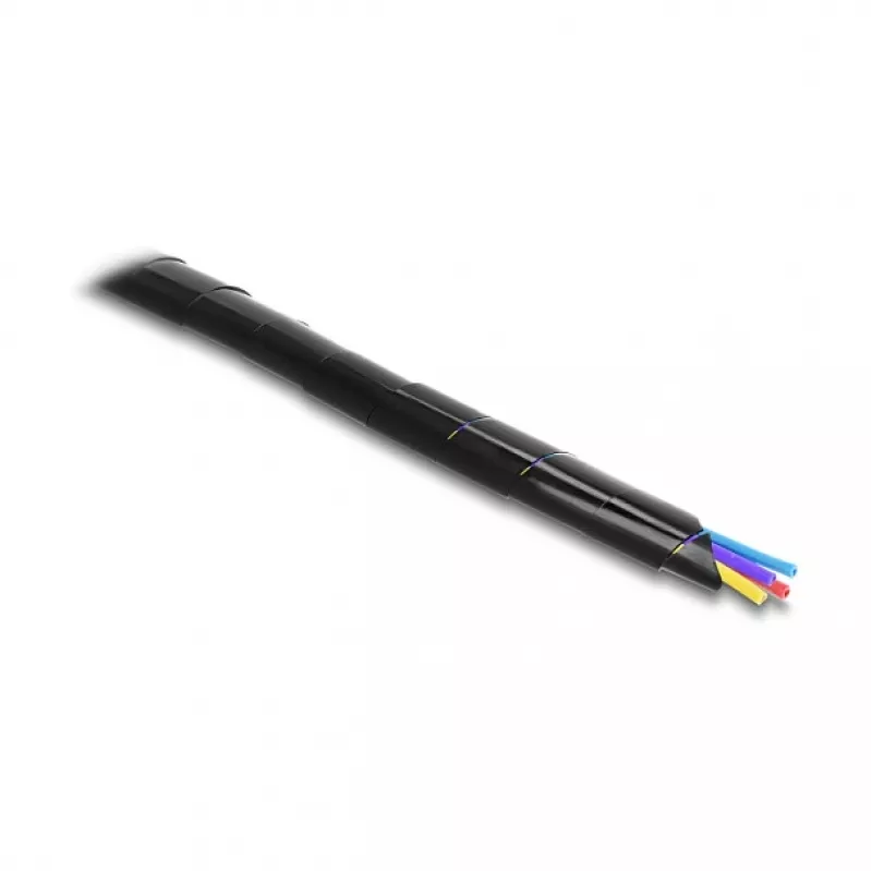 Delock spiralinis kabelių apvyniojimas 15 mm skersmuo 10 m juodas