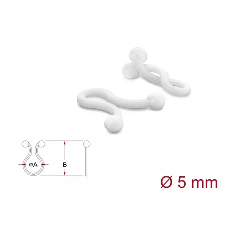 Delock Spiralinis kabelių apvyniojimas 5 mm skaidrus, 100 vnt.