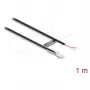 Delock temperatūros jutiklio kabelis M4 NTC 10 kOhm B25/50 3950K 1 m PVC juodas