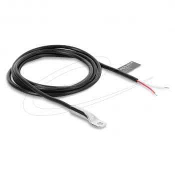 Delock temperatūros jutiklio kabelis M4 su 2 atvirais kabelio galais, PVC apvalus B25/85 3435K 1 m