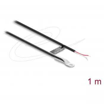 Delock temperatūros jutiklio kabelis M4 su 2 atvirais kabelio galais, PVC apvalus B25/85 3435K 1 m