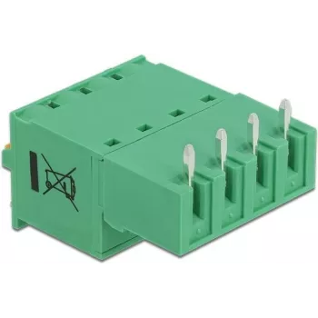 Delock gnybtų blokų rinkinys PCB 4 kontaktų 5,08 mm žingsniu horizontalus 66506