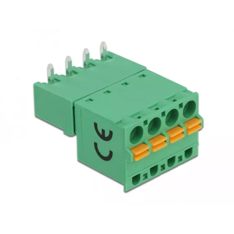 Delock gnybtų blokų rinkinys PCB 4 kontaktų 5,08 mm žingsniu horizontalus 66506
