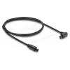Delock TOSLINK optinis garso kabelis 1m - 90° kampu į tiesų - 4mm - juodas