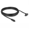 Delock TOSLINK optinis garso kabelis 5m, 90° kampu lenktas į tiesų jungtį, 4mm, juodas