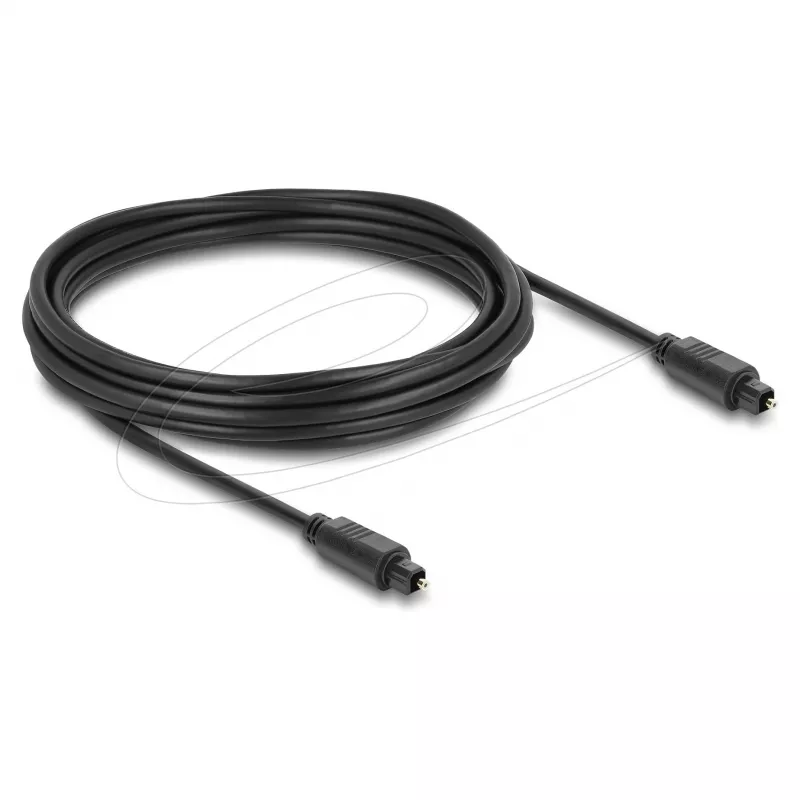 Delock TOSLINK optinis garso kabelis – 5 m, juodas (vyriškas į vyrišką)