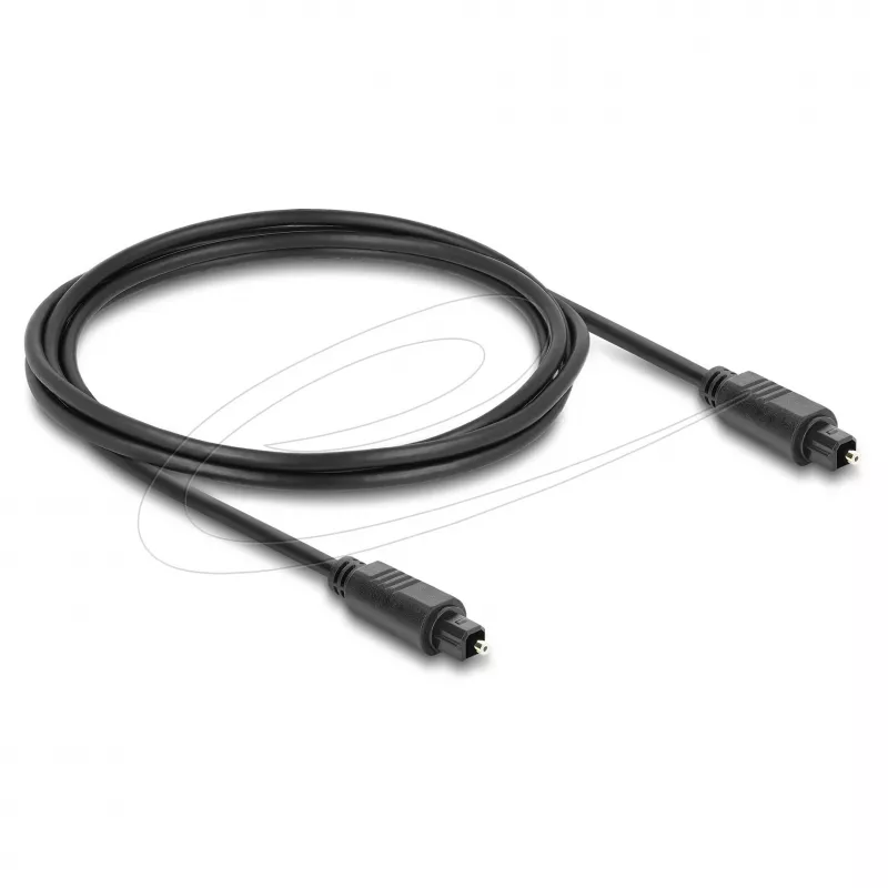 Delock TOSLINK optinis garso kabelis, vyriškas į vyrišką, 4 mm, 2 m, juodas
