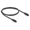 Delock TOSLINK optinis garso kabelis, kištukas į kištuką, 4 mm skersmuo, 1 m, juodas