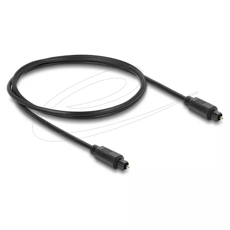 Delock TOSLINK optinis garso kabelis, kištukas į kištuką, 4 mm skersmuo, 1 m, juodas