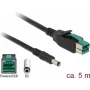 Delock USB PlusPower į DC maitinimo kabelis 5,5 x 2,1 mm vyriškas į vyrišką 12 V 5 A 5 m juodas