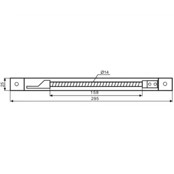 DELTA ATLO-KPS-21X262/SHEEL-S Įleidžiamas kabelių dangtelis, juodas, 262 mm