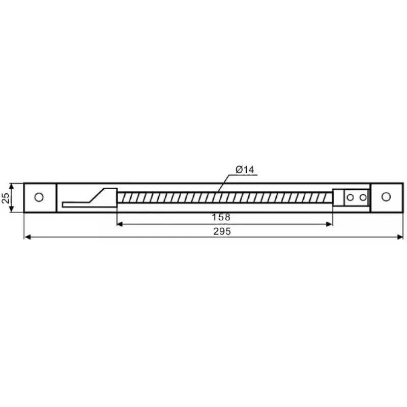 DELTA ATLO-KPS-21X262/SHEEL-S Įleidžiamas kabelių dangtelis, juodas, 262 mm