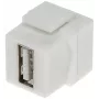 DELTA FX-USB/C USB-C moteriškas į USB-C moterišką Keystone Jack adapteris, USB 3.1 Gen 2 10Gbps, 100W PD, DisplayPort Alt Mode, juodas