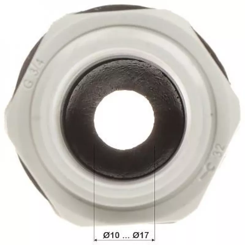 DELTA izoliuotas kabelio įvadas G3/4 IP68 13-18 mm pilkas PA6