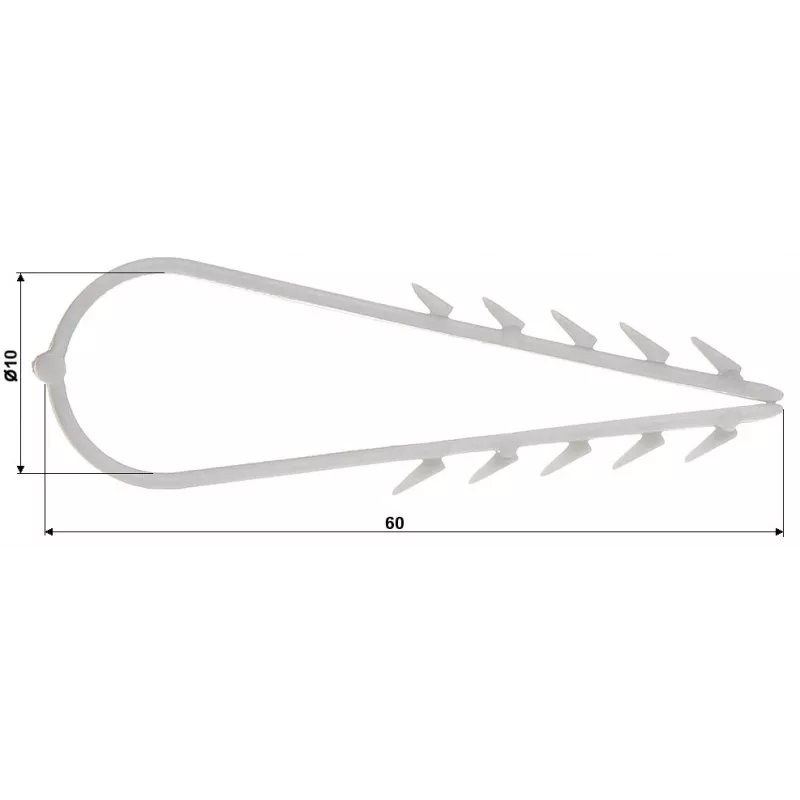 DELTA Masonry Round Cable Clip 6-10 mm 50 vnt. Balti