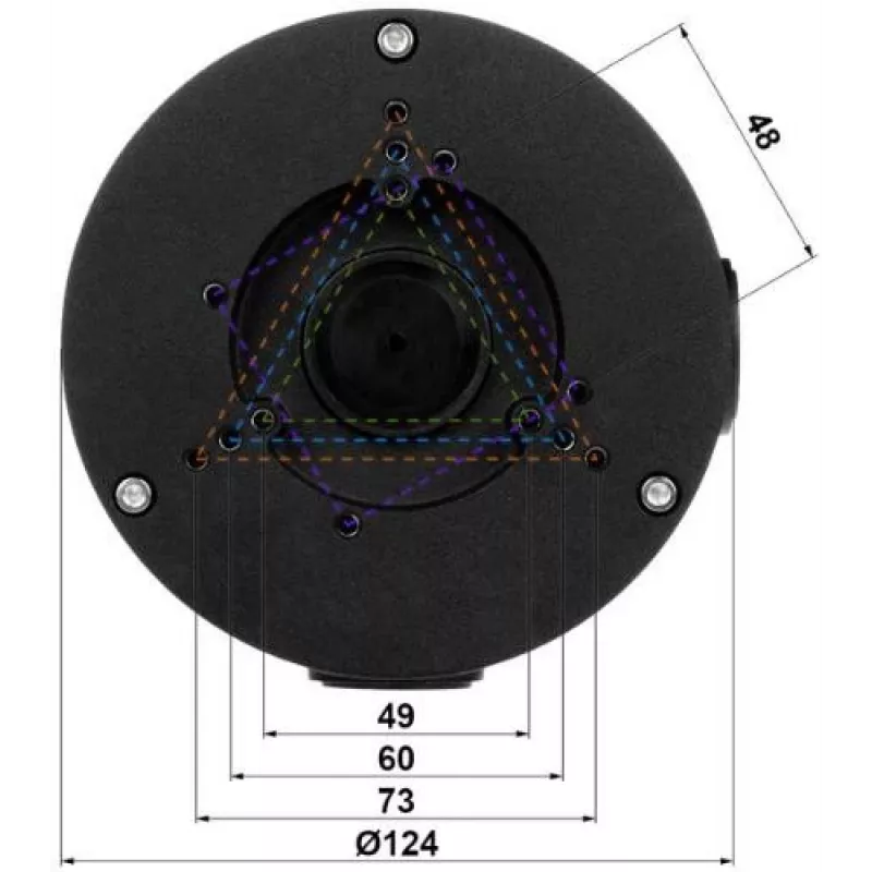 DELTA STG-PFA130-E jungiamasis dėžutė Dahua kupolinėms kameroms, sieninis/lubų tvirtinimas, aliuminis, juoda STG-PFA130-E(BLACK)