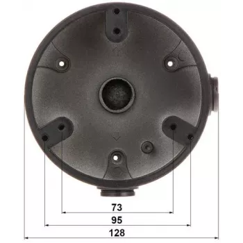 DELTA STG-PFA137 Juodas stulpo laikiklis Dahua kupolinėms kameroms (80-150 mm stulpams, aliuminis)
