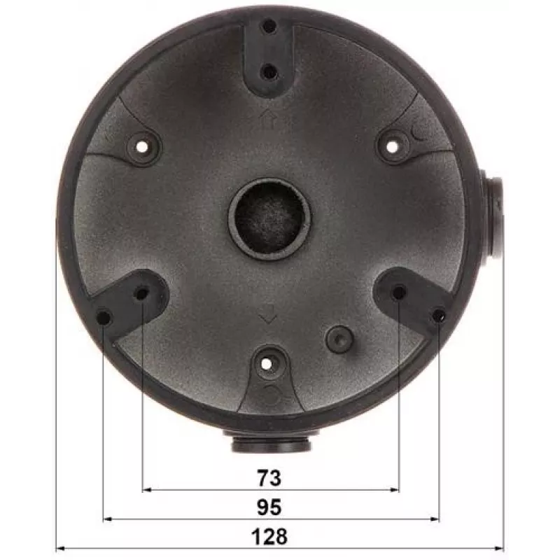 DELTA STG-PFA137 Juodas stulpo laikiklis Dahua kupolinėms kameroms (80-150 mm stulpams, aliuminis)