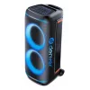 Denver BPS-470 Bluetooth Party Speaker su karaoke, 2000W PMPO, 20W RMS, LED šviesomis, FM radiju, TWS, mikrofonu, juoda