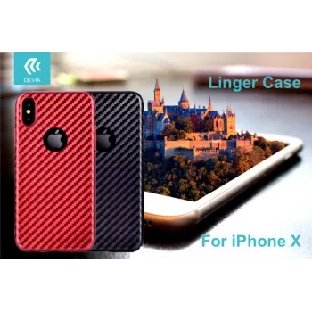 Devia Apple iPhone X LINGER Dėklas Raudonas