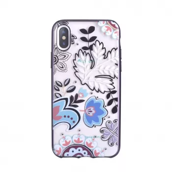 DEVIA Crystal Bloosom Case, skirtas Apple iPhone X / XS - sidabrinis