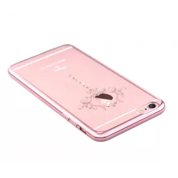 DEVIA Crystal Iris Soft Case, skirta Apple iPhone 7 – Rožinis auksas