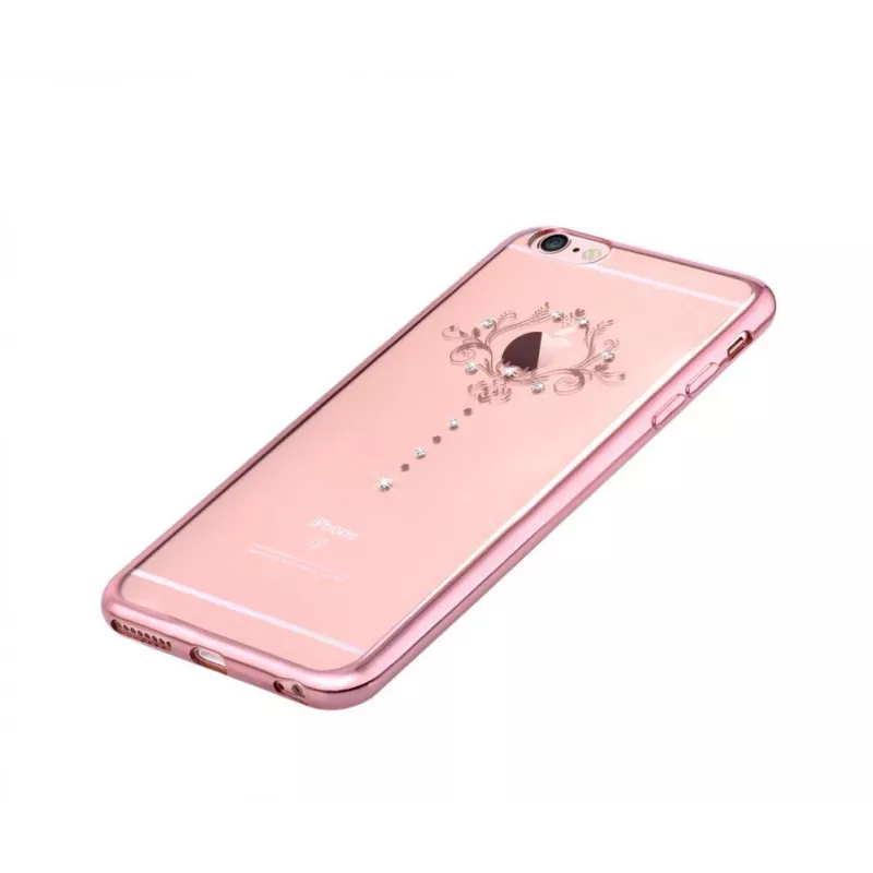 DEVIA Crystal Iris Soft Case, skirta Apple iPhone 7 – Rožinis auksas