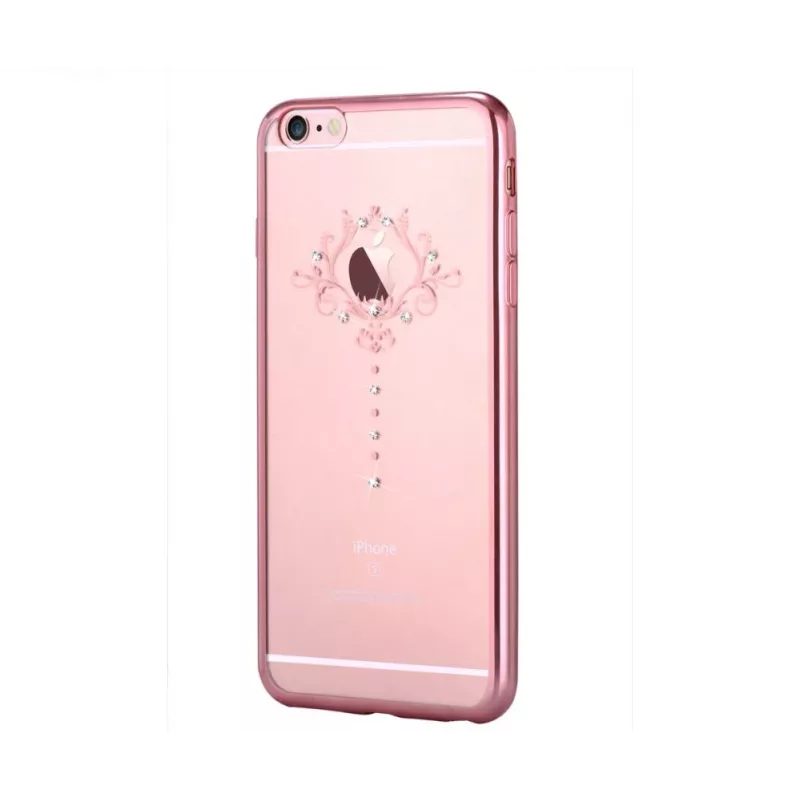 DEVIA Crystal Iris Soft Case, skirta Apple iPhone 7 – Rožinis auksas