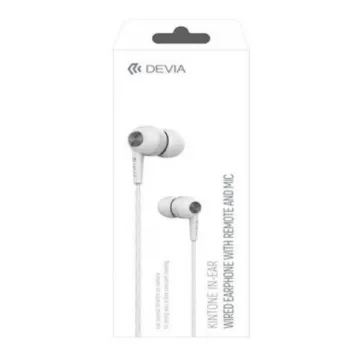 Devia Kintone Wired Earphones with 3.5mm Jack, White