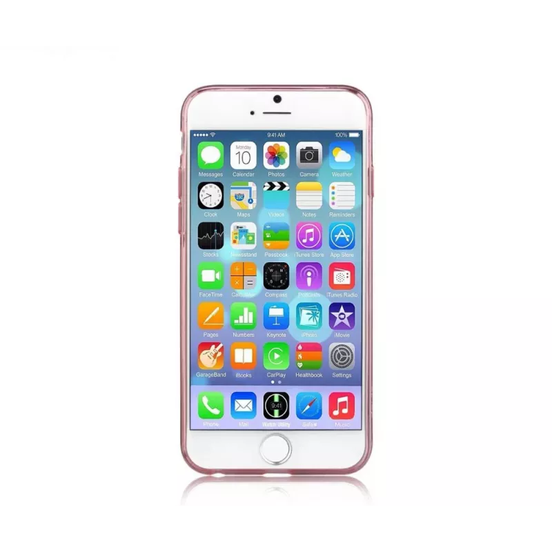 Devia Naked Series itin plonas permatomas matinis galinis dangtelis, skirtas Apple iPhone 7 / 8 - rožinis auksas