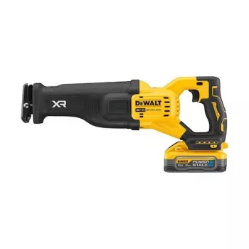 DEWALT 18V XR bešepetėlis pjūklas stūmoklinis su 2x5Ah PowerStack baterijomis ir TSTAK dėžute