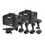 DEWALT 18V XR belaidis kombinuotas rinkinys: plaktukinis gręžtuvas, atsuktuvas, kampinis šlifuoklis, diskinis pjūklas, darbinė lempa, 3x5.0Ah baterijos