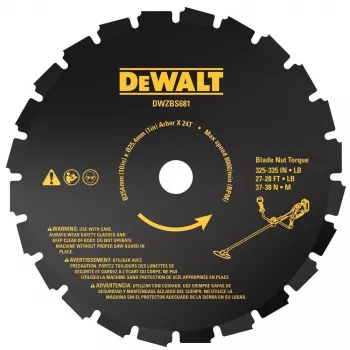 DEWALT 255mm 24T Brush Cutter Blade, skirtas 54V XR FlexVolt krūmapjovėms