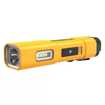 DEWALT BD-DCL183 LED žibintuvėlis 1300 liumenų, IPX4 atsparus purslams, aviacinės klasės aliuminis, juodas