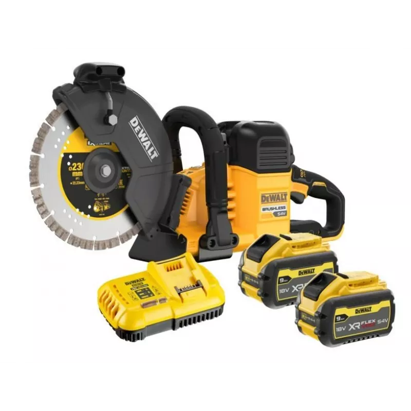 DEWALT DCS691X2-QW 230mm belaidis diskinis pjūklas 54V XR FLEXVOLT (2x9.0Ah)