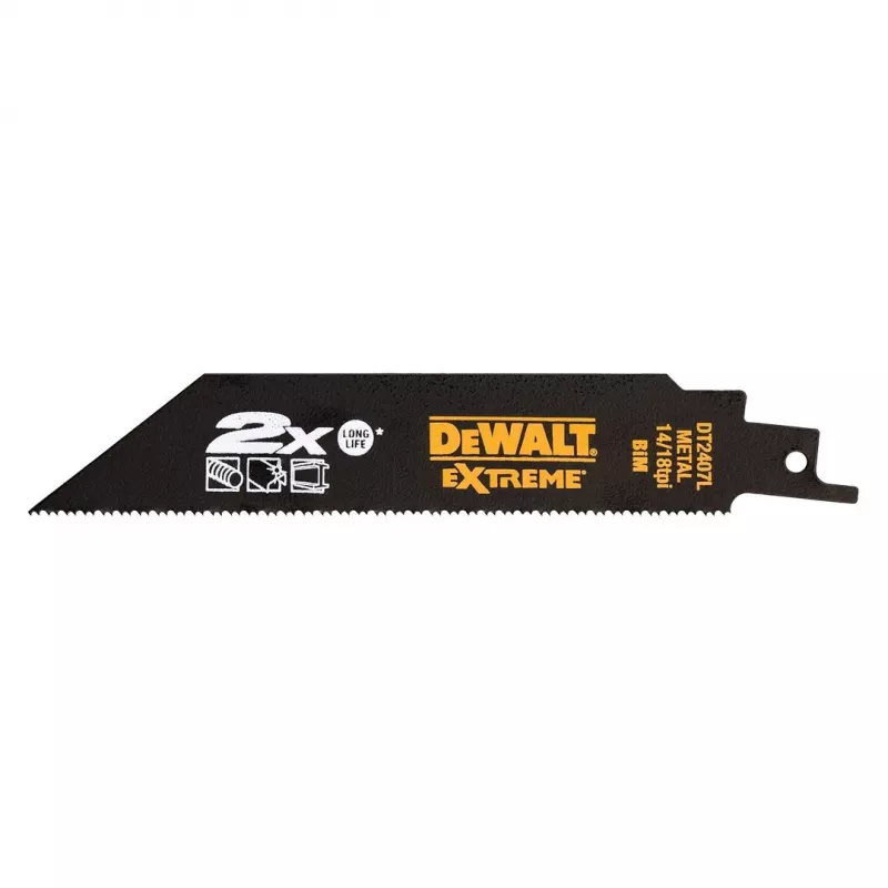 DEWALT DT2440L-QZ XR T-Shank pjūklelio geležtė medžiui, 100 mm, 6 TPI, 1 vnt.