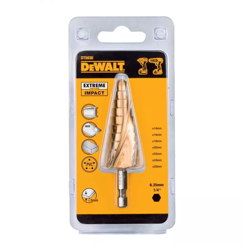 DeWALT DT5030-QZ Žingsninis grąžtas 4-12 mm HSS Šešiakampis kotas