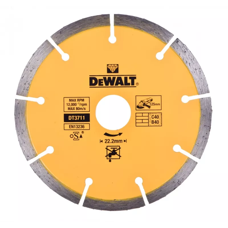 DEWALT DWE46107 125 mm kampinis šlifuoklis su dulkių gaubtu 1400W