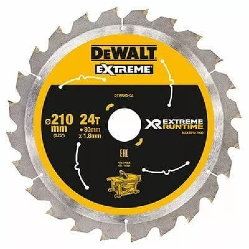 DEWALT Xtreme Runtime 210mm x 30mm 36T diskinis pjūklas