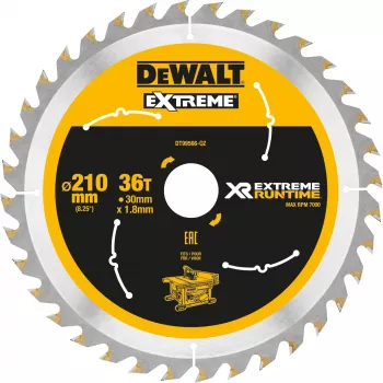 DEWALT Xtreme Runtime 210mm x 30mm 36T diskinis pjūklas