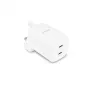 DICOTA 2 prievadų GaN USB-C sieninis įkroviklis 100W Balta
